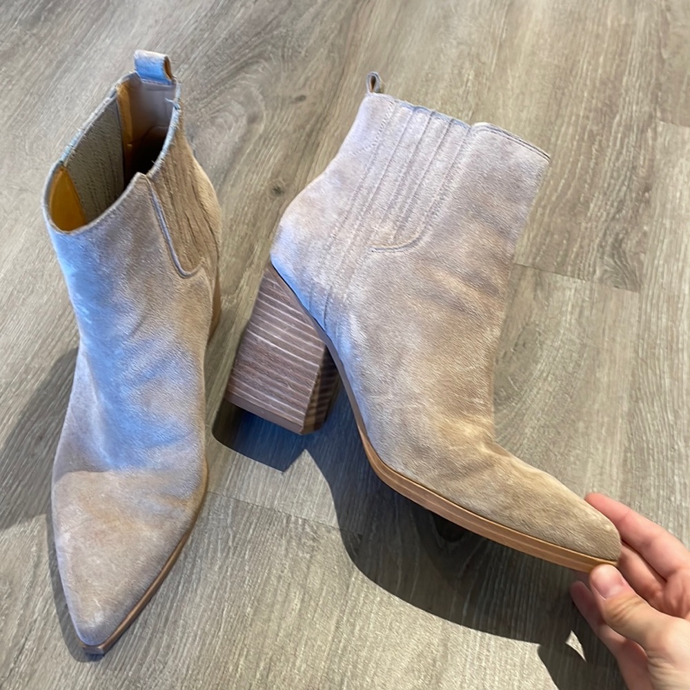 Marc Fisher Taupe Booties